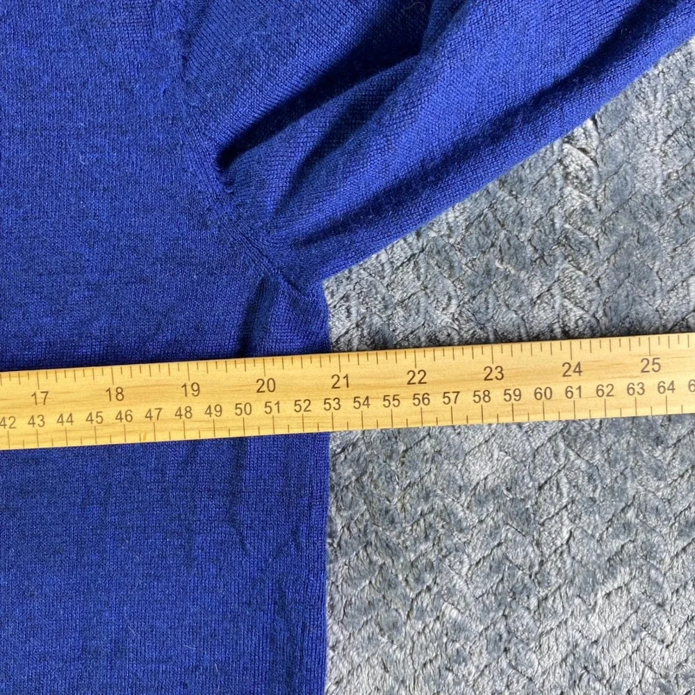 APT 9 Mens Blue Merino‎ Wool Blend Quarter Zip Sweater Size Large